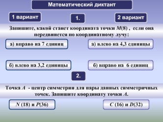 Математический диктант