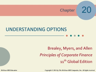 Understanding options. Chapter 20. Principles of corporate finance