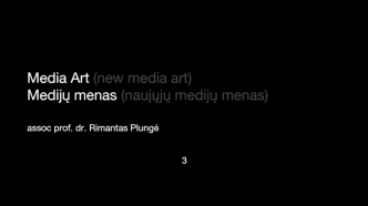Media Art (new media art)