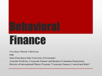 Behavioral finance