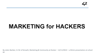 MARKETING for HACKERS