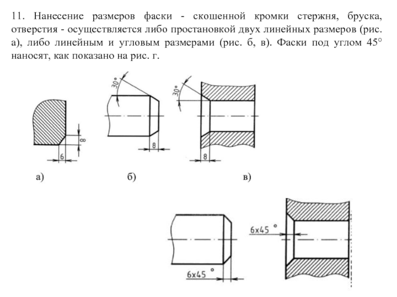 Фаска на схеме