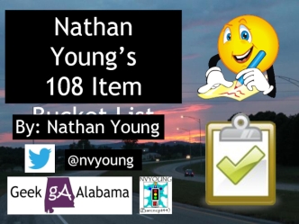 Nathan Young's 108 Item Bucket List