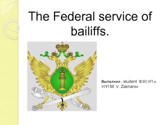 The federal service of bailiffs