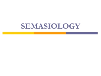 Semasiology (from Greek: σημασία (semasia) 