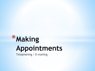 Making Appointments