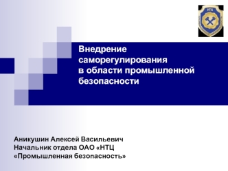 Внедрениесаморегулирования в области промышленной безопасности