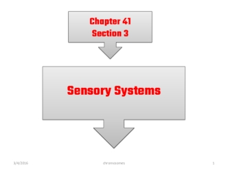 Sensory systems. (Chapter 41. Section 3)