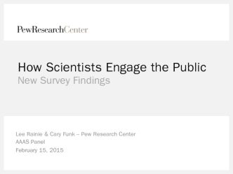 How Scientists Engage the Public New Survey Findings