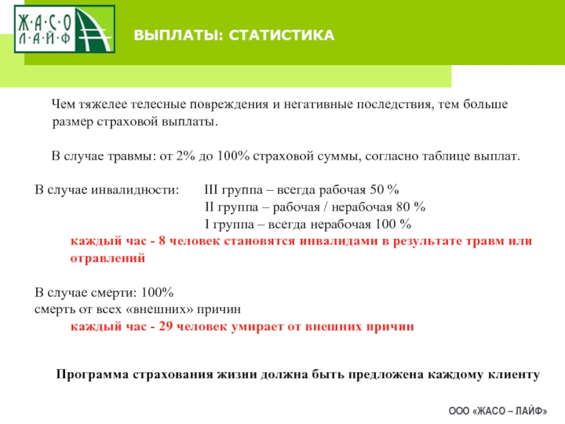 Найти выплаты. Размер страховых выплат. Таблица размеров страховых выплат телесные повреждения. ООО «жасо-лайф» ИНН. Страховая компания жасо-лайф.