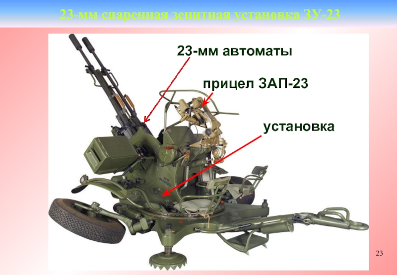 Зенитная установка зу 23 2 характеристики фото