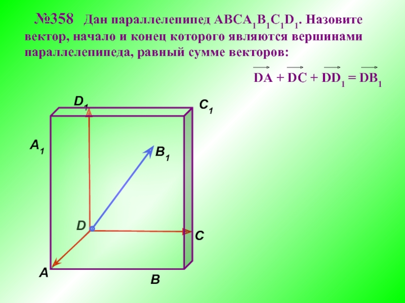 На рисунке 97 изображен параллелепипед abcda1b1c1d1 назовите вектор начало и конец которого являются