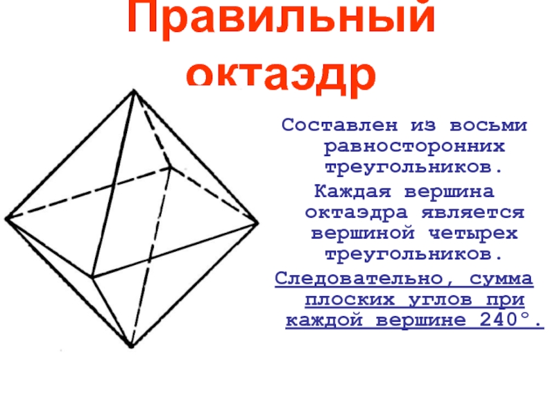 Правильный октаэдр площадь