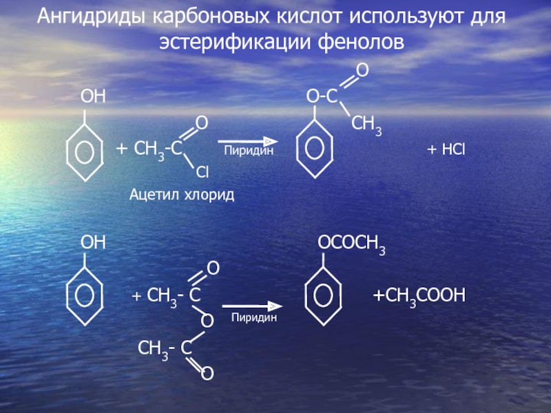 Ch3 c реакция. Ангидриды карбоновых кислот. Фенол и карбоновая кислота. Взаимодействие с карбоновыми кислотами фенолов. Ангидриды органических кислот.