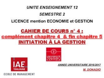 Licence mention economie et gestion