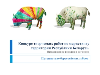 Конкурс творческих работ по маркетингу   территории Республики Беларусь.Продвижение городов и регионов