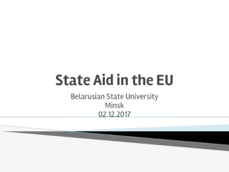 State Aid in the EU