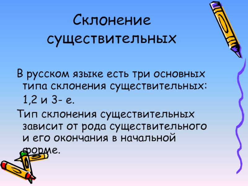 Склонение существительных работа. Склонение существительных. Презентация 3 типа склонений существительных. Типы существительных. Тип существительного.