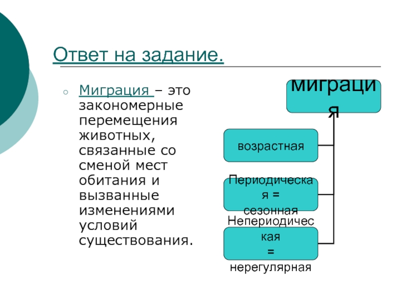 Ареалы обитания миграции закономерности размещения животных презентация