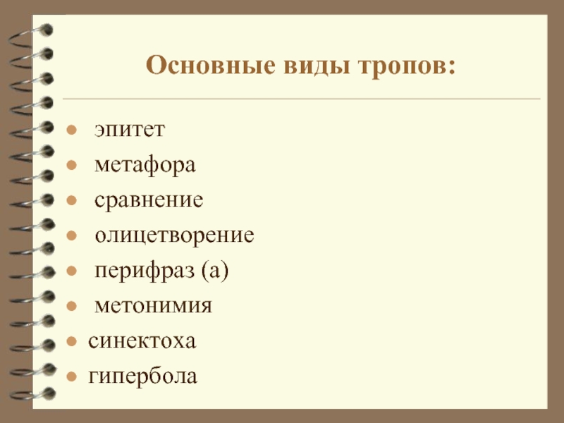 Презентация олицетворение метафора эпитет сравнение олицетворение