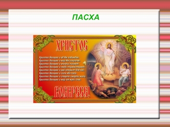 Православный праздник пасхи