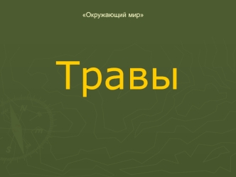 Травы