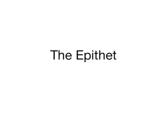 The Epithet