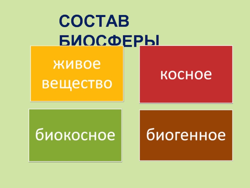 Состав биосферы презентация