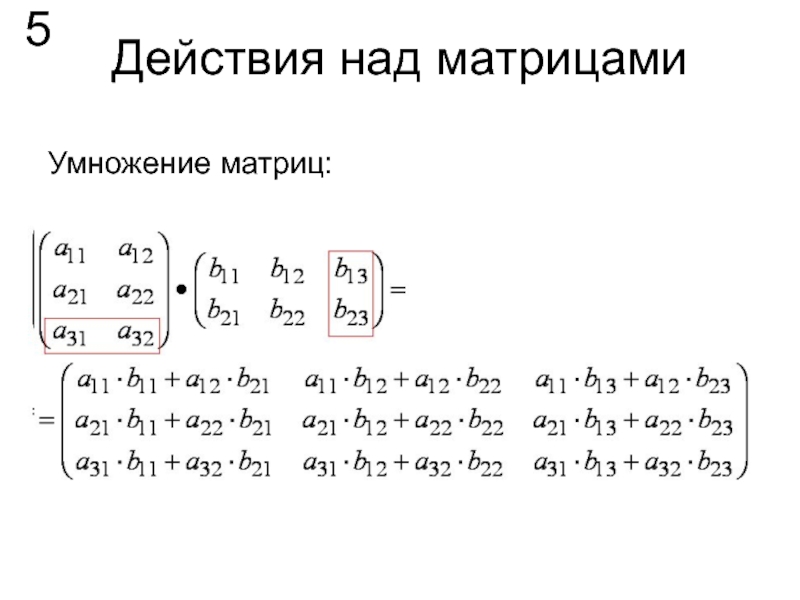 Умножение матриц примеры