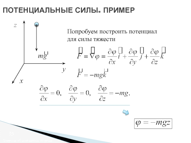 Потенциальные силы. Потенциальные силы в физике. Потенциальные силы примеры. Потенциал силы.