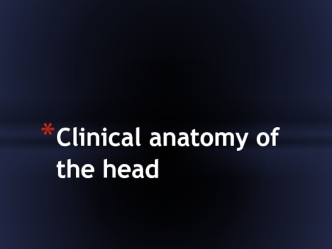 Clinical anatomy of the head