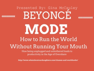 Presented By: Gina McCauley