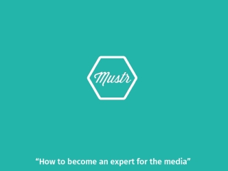 “How to become an expert for the media”