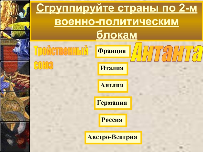 Политические блоки италии. Военно политические блоки Германия и Англия. Военно политические блоки.