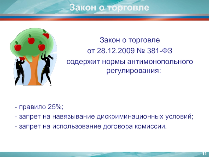 Последние изменения. Закон 381. Закон о торговле. ФЗ 