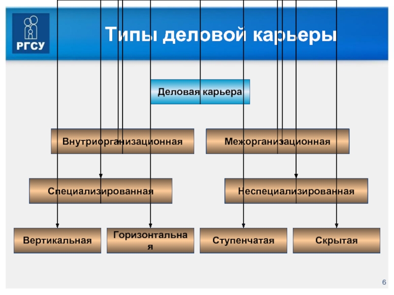 Виды деловой карьеры схема