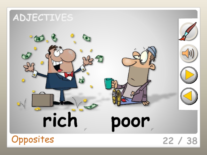 Opposite adjectives презентация. Rich poor opposites. Adjective and opposite Rich. Rich-poor opposites picture. Adjectives rich