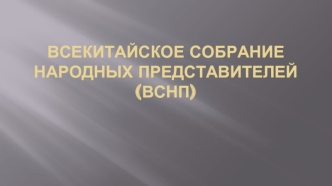 Всекитайское собрание народных представителей