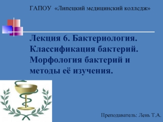 Бактериология. Классификация бактерий. Морфология бактерий и методы её изучения