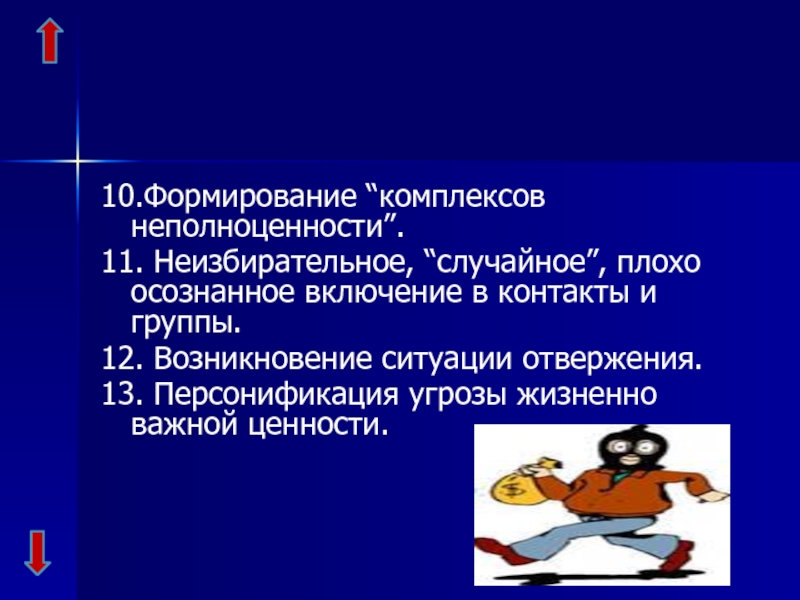 Формирование комплексов. Неизбирательное. Персонификация правонарушителя. Комплекс неполноценности у преступника. Формы персонификации ситуация дома.