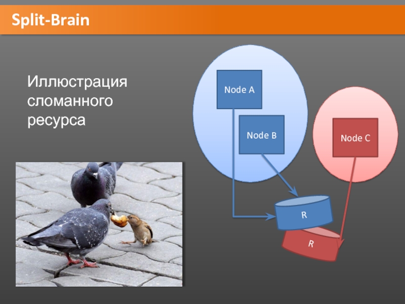 Split brain. Кластеризация презентация. Split Brain в кластере.