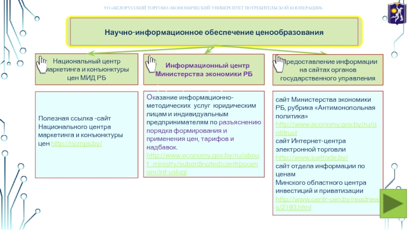 План ценообразование в условиях рынка