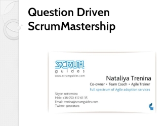 Question Driven ScrumMastership