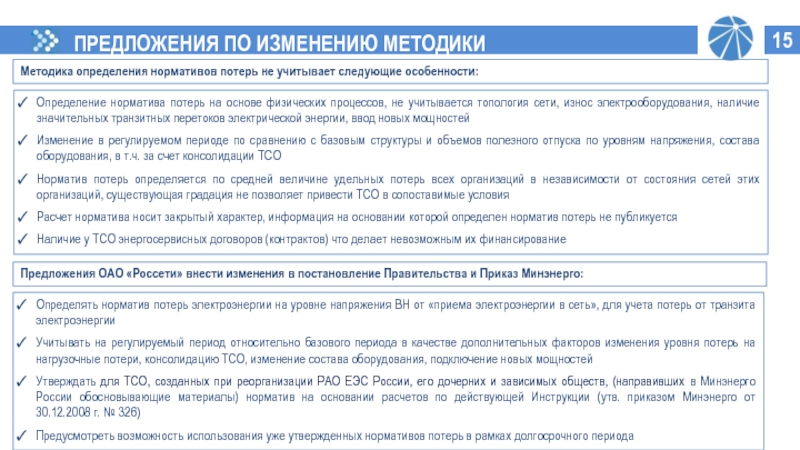 Изменений по сравнению с базовым. Развитие электросетевого комплекса. Консолидирование изменений.