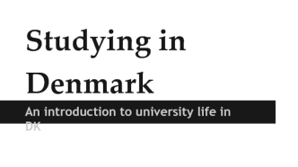 Studying in Denmark