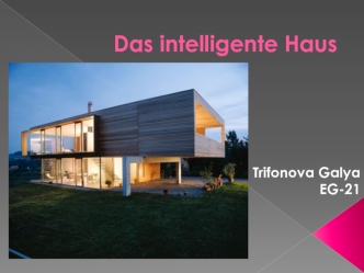 Das intelligente Haus