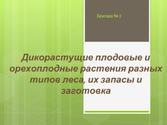 Дикорастущие плодовые и орехоплодные растения разных типов леса, их запасы и заготовка