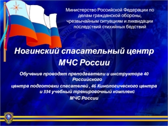 Ногинский спасательный центр МЧС России