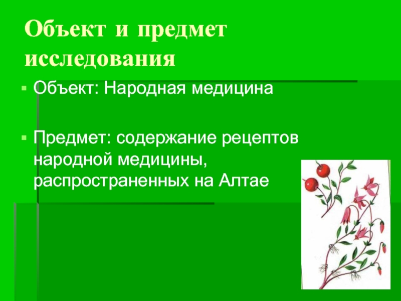 Народная медицина презентация