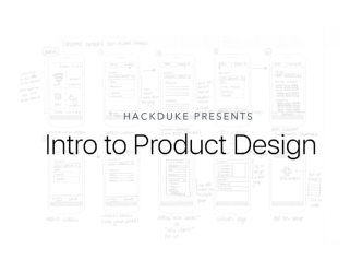 Intro to Product Design